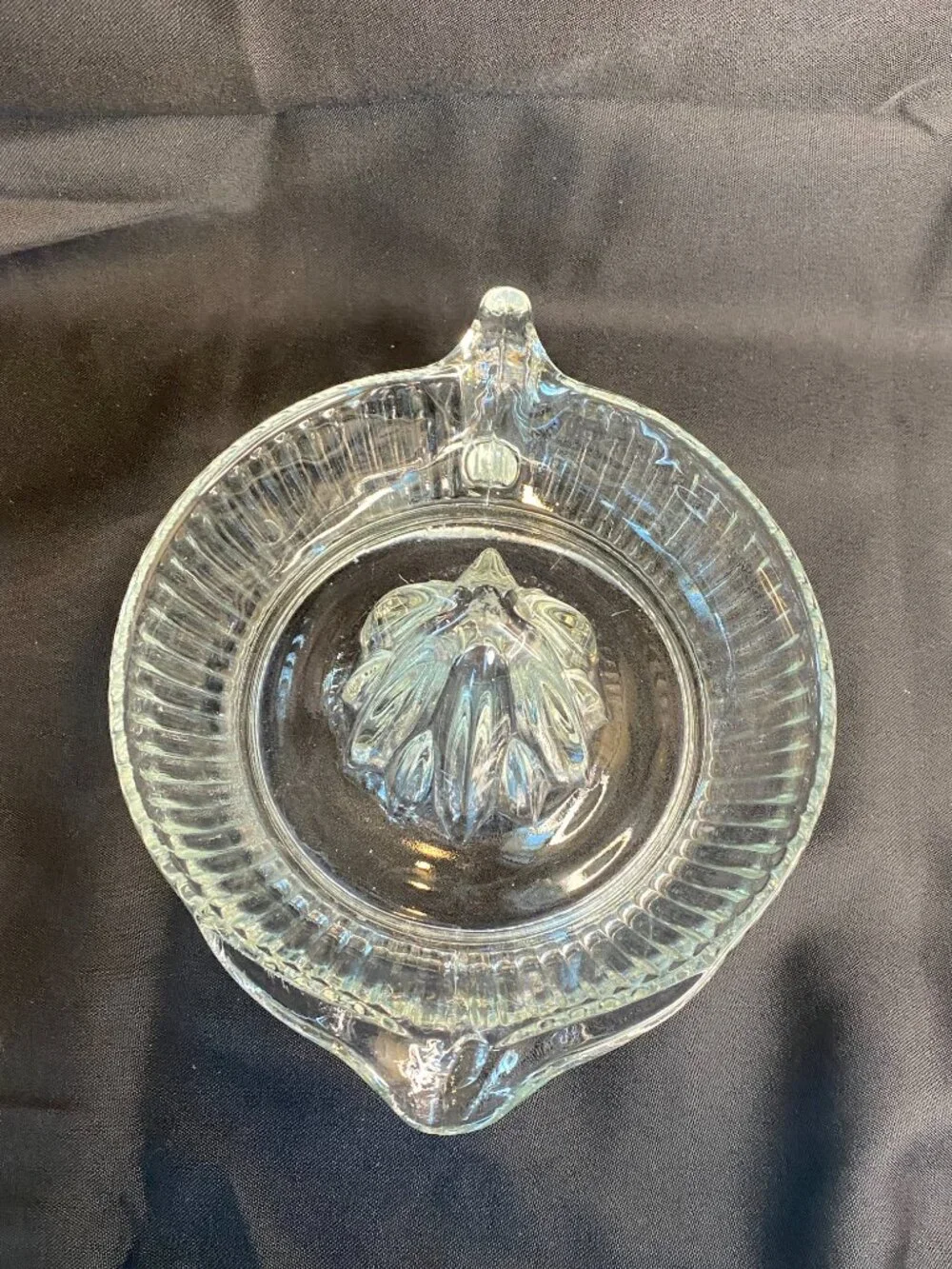 Vintage Mid-Century Pressed Glass Citrus Juicer Reamer